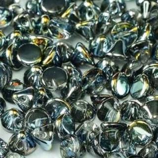 Margele cehesti Button 4 mm Crystal Marea