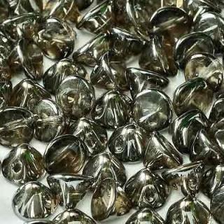 Margele cehesti Button 4 mm Crystal Vacuum Hematite Full