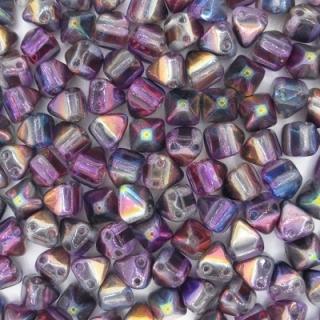 Margele cehesti Piramida 6x6 mm Crystal margintic purple