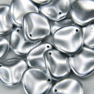 Margele cehesti Rose petal 14x13 mm Aluminium silver