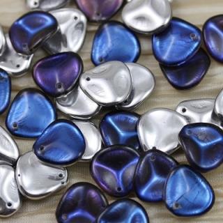 Margele cehesti Rose petal 14x13 mm Crystal bermuda blue