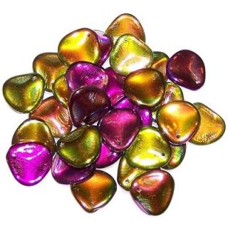 Margele cehesti Rose petal 14x13 mm Crystal margintic orchid