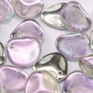 Margele cehesti Rose petal 14x13 mm Crystal vitrail light