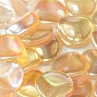 Margele cehesti Rose petal 14x13 mm Crystal yellow rainbow