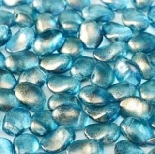 Margele cehesti Tulip petal 6x8 mm Crystal GT celestian blue