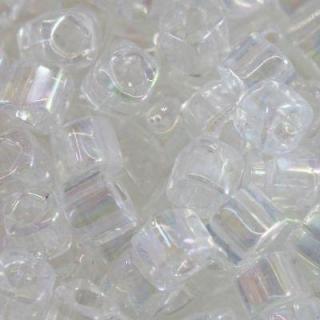 Margele Toho Cube 3 mm transparent rainbow crystal TC 03 161