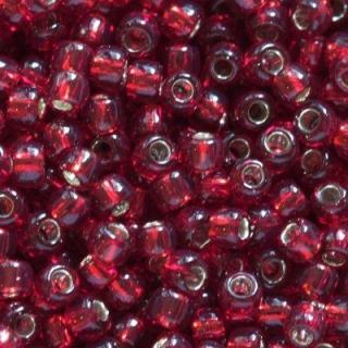 Margele Toho Round 11 0 silver lined garnet TR 11 25D