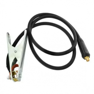 Cablu cu cleste de masa pentru sudura cu conector mic DX25, lungime 2 m, grosime 25 mmp, max 300A