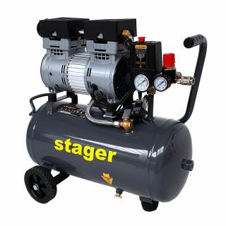 Compresor aer Stager HM0.75JW 24 4530107524 , 24L, 8bar, 135 L min, monofazat, angrenare directa, silentios