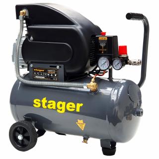 Compresor aer Stager HM2024F 4530102024, 24L , 8bar, 200L min, monofazat, angrenare directa