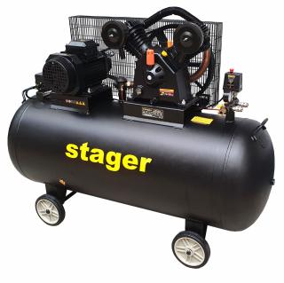 Compresor aer Stager HMV0.6 370-10 453010637010 , 370L, 10bar, 600L min, trifazat, angrenare curea