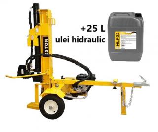 Despicator busteni ProGARDEN DH22B , 22T, benzina, tractabil, Dmax 500mm + 25 l ulei hidraulic pentru presiune extrema