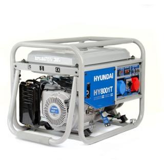 Generator de curent monofazat si trifazat 7,5 kW HYUNDAI HY-8001T + kit de roti