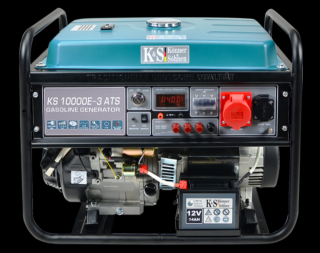 Generator de curent pe benzina Konner  Sohnen KS 10000E-3 ATS, 8.0 kW, benzina, 18 CP, trifazat, AVR, bobinaj cupru, pornire electrica, automatizare inclusa