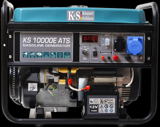 Generator de curent pe benzina Konner  Sohnen KS 10000E ATS, 8.0 kW, benzina, 18 CP, monofazat, AVR, bobinaj cupru, pornire electrica, automatizare inclusa