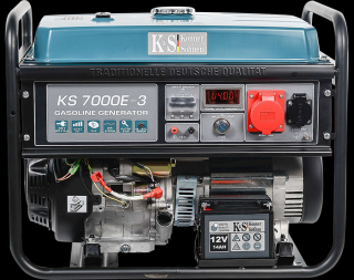 Generator de curent pe benzina Konner  Sohnen KS 7000E-3, 5.5 kW, benzina, 13 CP, trifazat, AVR, bobinaj cupru, pornire electrica