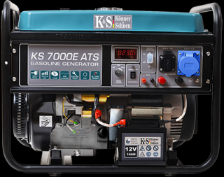 Generator de curent pe benzina Konner  Sohnen KS 7000E ATS, 5.5 kW, benzina, 13 CP, monofazat, AVR, bobinaj cupru, pornire electrica, automatizare inclusa