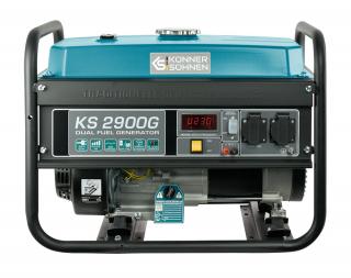 Generator de curent pe gaz   benzina Konner  Sohnen KS 2900G, 2.9 kW, benzina, 6.5 CP, monofazat, AVR, bobinaj cupru