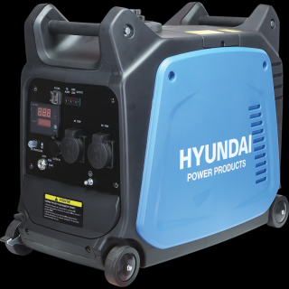 Generator de curent tip inverter Hyundai HY3500XSE, 3.5 kw, monofazat, digital, benzina, pornire electrica, pornire cu telecomanda, mod eco