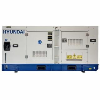 Generator de curent trifazat cu motor diesel HYUNDAI DHY100L, 1500 RPM, insonorizat, rezervor 260 L, 88 kw, 100 KVA
