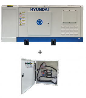 Generator de curent trifazat cu motor diesel HYUNDAI DHY15L 17 KVA max. + Automatizare