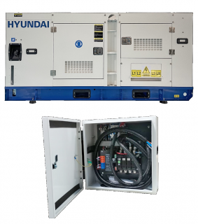 Generator de curent trifazat cu motor diesel HYUNDAI DHY50L, 44 kW + Automatizare