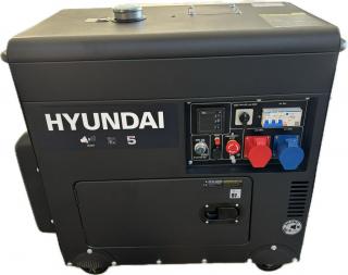 Generator de curent trifazat cu motor diesel Hyundai DHY8601SE-T 8 kVA, insonorizat