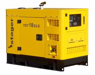 Generator insonorizat Stager YDY18S3, 1158000018S3 18kVA, 23A, 1500rpm, trifazat, diesel