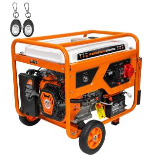 Generator open frame Ruris R-Power GE 8000RC, 15 CP, 7.5 kW, trifazat, benzina, pornire electrica, bobinaj cupru 100%, telecomanda