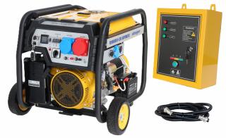 Generator open frame Stager FD 10000ER E3R+ATS 380V 8.5 kW, monofazat si trifazat, benzina, automatizare trifazata