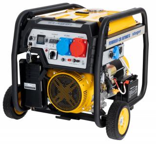 Generator open frame Stager FD 10000ER-E3R Automatic, 8.5 kW, monofazat si trifazat, benzina, pornire electrica, bobinaj cupru 100%, telecomanda, conector ATS si conector invertor solar