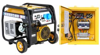 Generator open frame Stager FD 6500ER G2+ATS 5.5 kW, monofazat, benzina, pornire electrica, bobinaj cupru, telecomanda, automatizare monofazata, conector AUTO