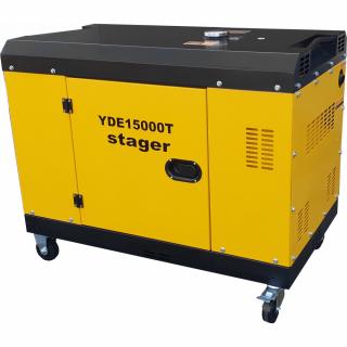 Generator Stager YDE15000T 12 kVA Diesel, monofazat, insonorizat, 48A, 3000rpm