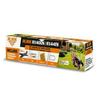 Kit masina de tuns gazon RURIS RX400S   RX441S (cutit mulching doublecutting, curea, filtru aer, bujie, kit surub)