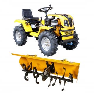 Minitractor ProGARDEN Campo T18 G2 4560000078 4x4, 18CP, benzina, hidraulica fata-spate, roti 6.00-12 cu freza tractata