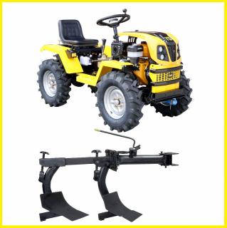 Minitractor ProGARDEN Campo T18 G2 4560000078 4x4, 18CP, benzina, hidraulica fata-spate, roti 6.00-12 + plug cu doua brazdare