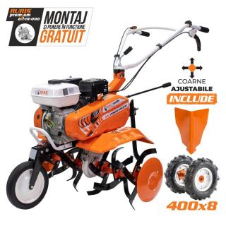 Motosapa Ruris DAC 7000K, 7 CP, 2+1 trepte, latime lucru 56-83 cm + roti cauciuc 4.00-8 + rarita