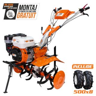 Motosapatoare RURIS 731K Start 8.5 CP, 2+1 trepte, latime lucru 56-83 cm + roti cauciuc 5.00x8