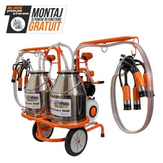 Mulgatoare RURIS Fagaras Lact 902 550 W, 2 posturi, Capacitate bidon: 2x30l, aluminiu