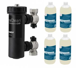 Pachet Filtru antimagnetita instalatie termica Magna Clean Professional 2XP 28 mm(1  ) + 4xAgent neutru Cleanex Allround 1 kg