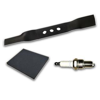 Pachet ProGarden T400i - Cutit, Filtru Aer, Bujie (Set Revizie Masina de Tuns Iarba)