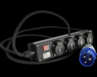 Prelungitor-adaptor KS EX3M-4S Konner  Sohnen, 5000 W, 3 metri, stecher 1 x 32А   230V, prize 4 x 16А   230V, cablu 3 2.5 mm din cupru
