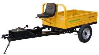 ProGARDEN Alpine RM500T Remorca cu tractiune 500kg, 1 osie, prindere bolt pentru motocultor, roti 5.00-12