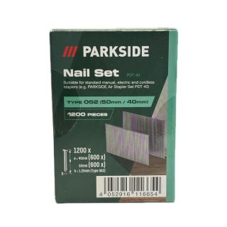 Set Cuie 40mm 50mm Parkside PDT 40 ,   1200 Bucati, Compatibil cu Capsatoarele Manuale si Pneumatice