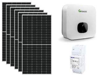 Sistem solar fotovoltaic on-grid, monofazat 2.75 kw, monocristalin, half-cut