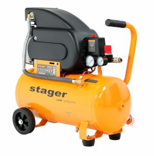 Stager Air 20D24 compresor aer, 24L, 8bar, 200L min, monofazat, angrenare directa