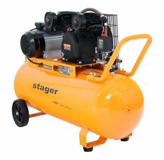 Stager Air 32C100 compresor aer, 100L, 10bar, 324L min, monofazat, angrenare curea