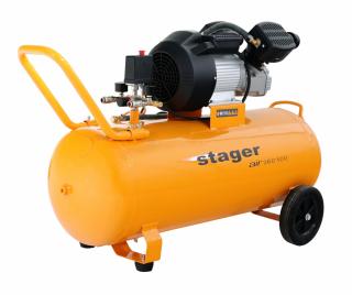 Stager Air 36D100 compresor aer, 100L, 10bar, 356L min, monofazat, angrenare directa