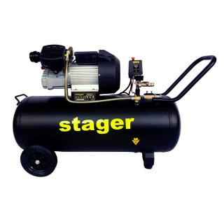 Stager HM3100V-10 compresor aer, 100L, 10bar, 356L min, monofazat, angrenare directa