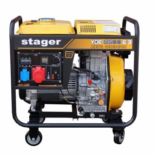 Stager YDE6500E3 Generator open-frame 6.3kVA, 8A, 3000rpm, trifazat, diesel, pornire electrica